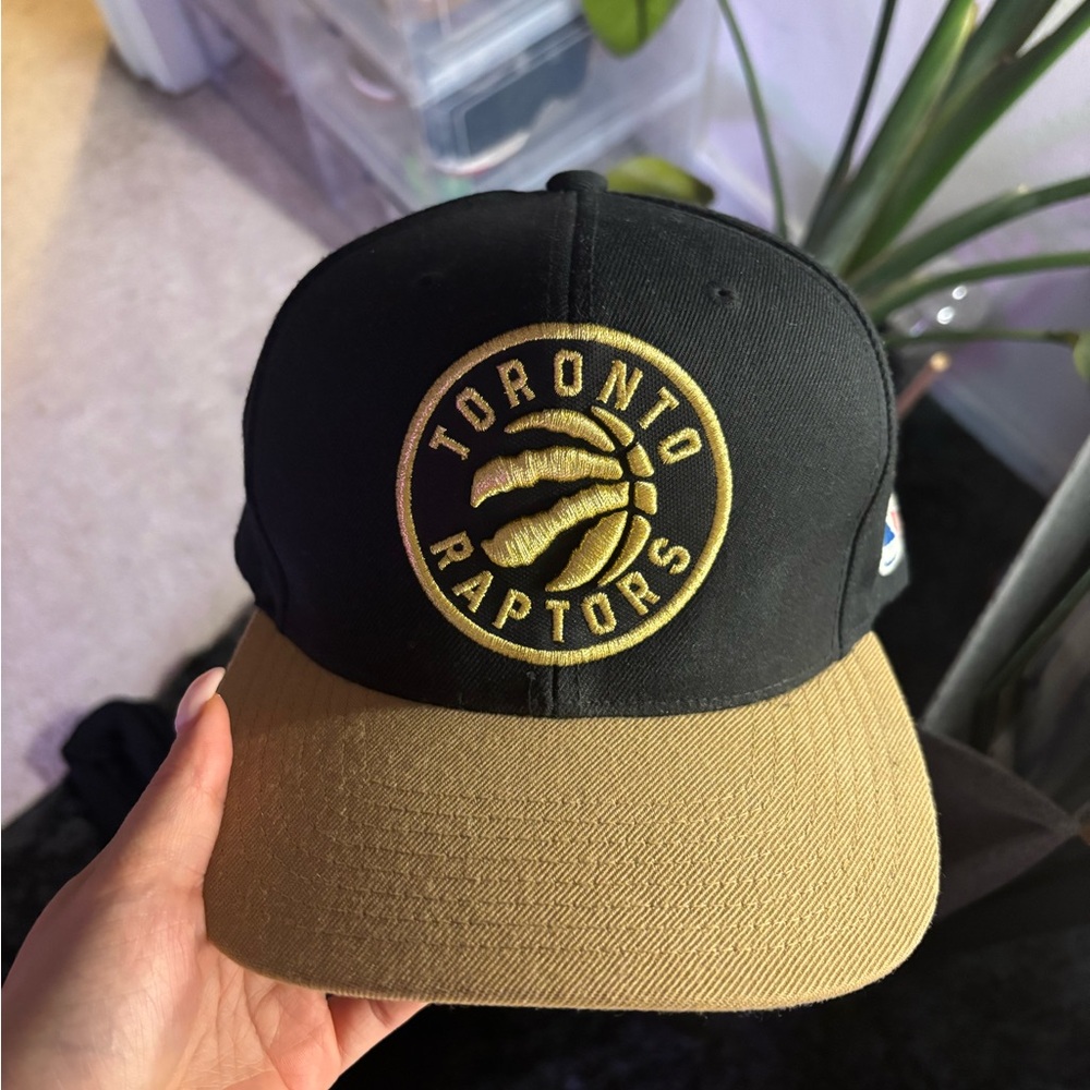 Mitchell & Ness Black and Gold Toronto Raptors Hat